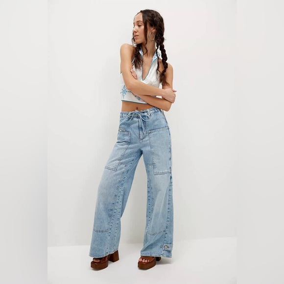 Free People Denim - Free People Crvy Wide Leg Jeans NWT XL